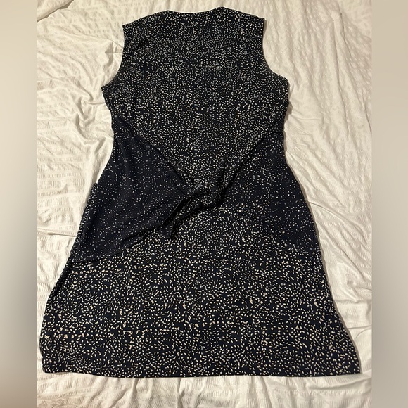 2 way beautiful tie dress- Navy blue with cream speckles- excellent condition - Picture 5 of 11
